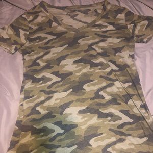 Camo V neck